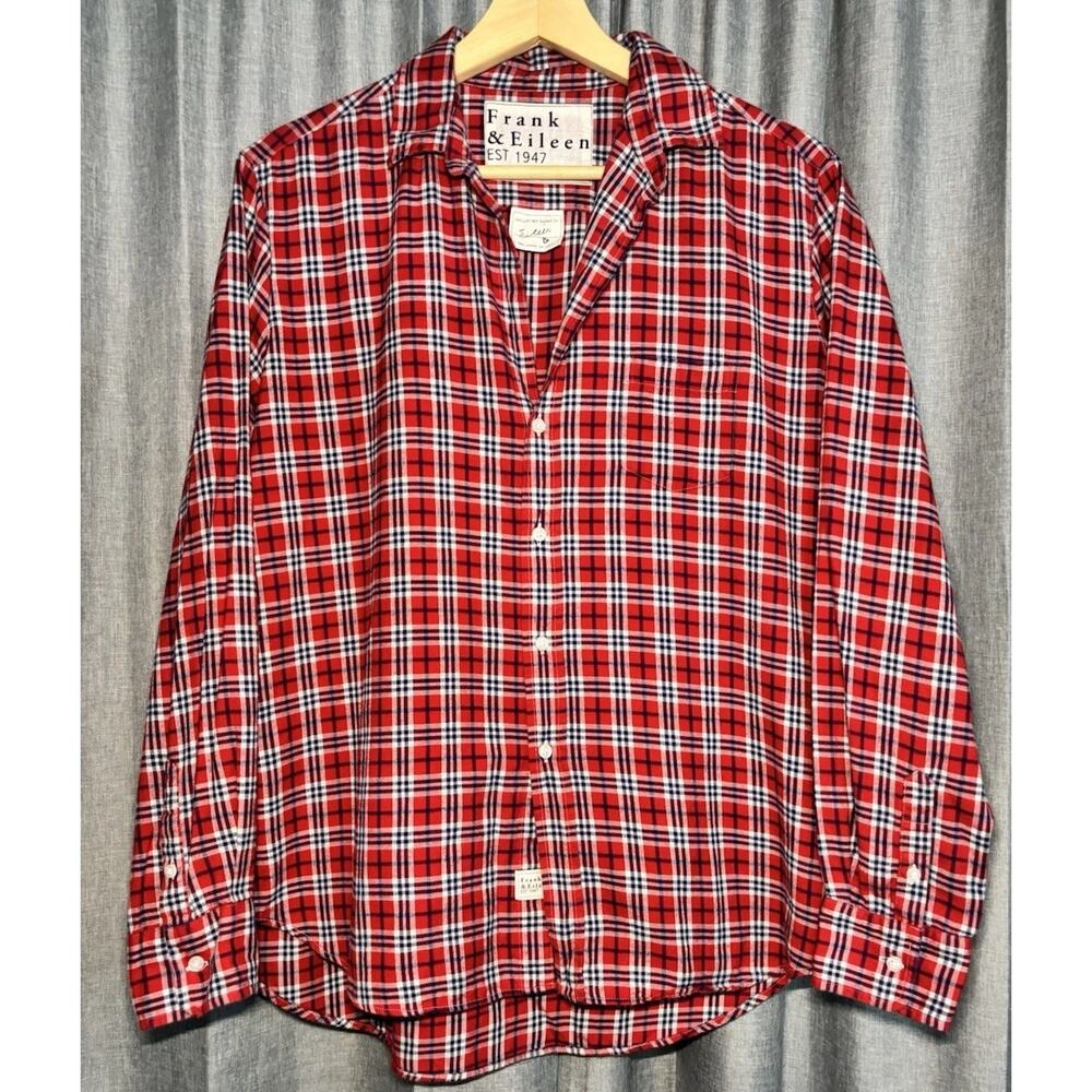 Frank And Eileen Eileen Button-Up Plaid Cotton Sh… - image 4